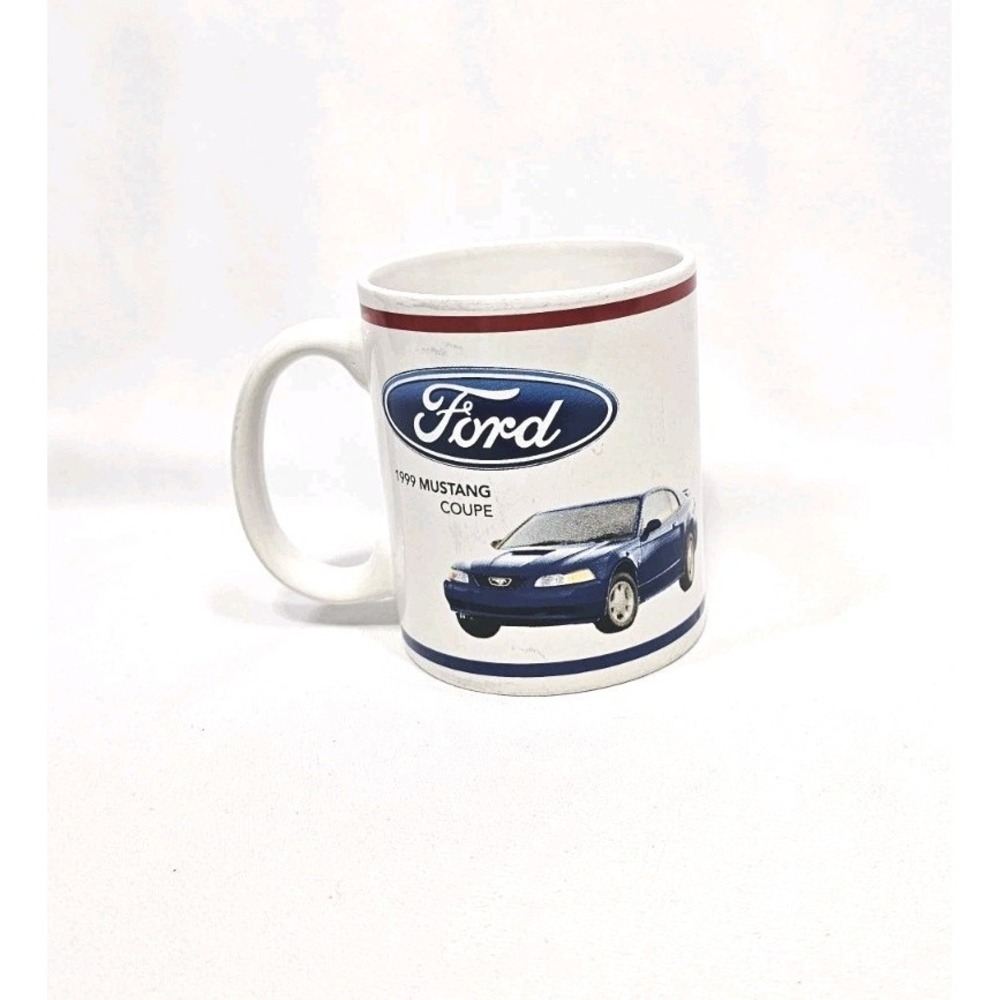 Official FORD Mustang Coffee Mug 10oz 1999 Blue Coupe Licensed Hot‎ Cold Fun